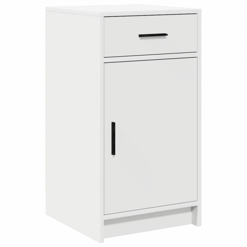 Toaletka z szufladą 3 pcs Biały Materiał drewnopochodny