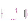 Półka, brązowa, 80x30x(2-6) cm, lakierowane lite drewno dębowe