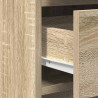 Toaletka z szufladą 3 pcs Brązowy Materiał drewnopochodny