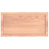 Półka, brązowa, 80x40x(2-4) cm, lakierowane lite drewno dębowe