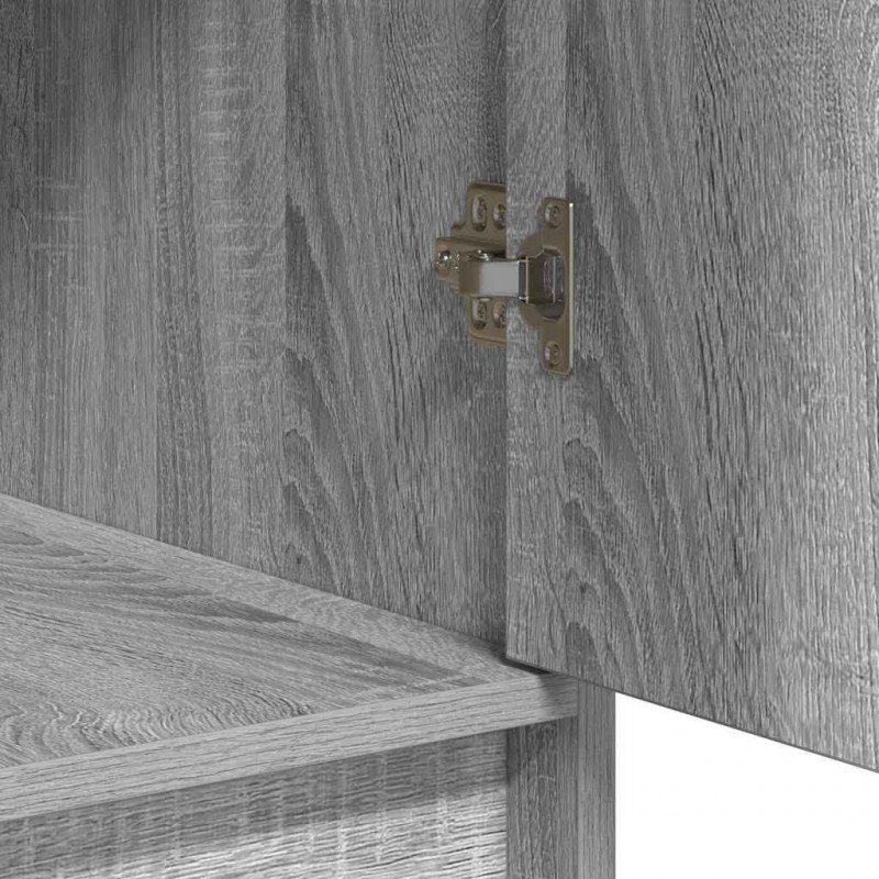 Toaletka z szufladą 3 pcs Szary Materiał drewnopochodny