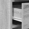 Toaletka z szufladą 3 pcs Szary Materiał drewnopochodny