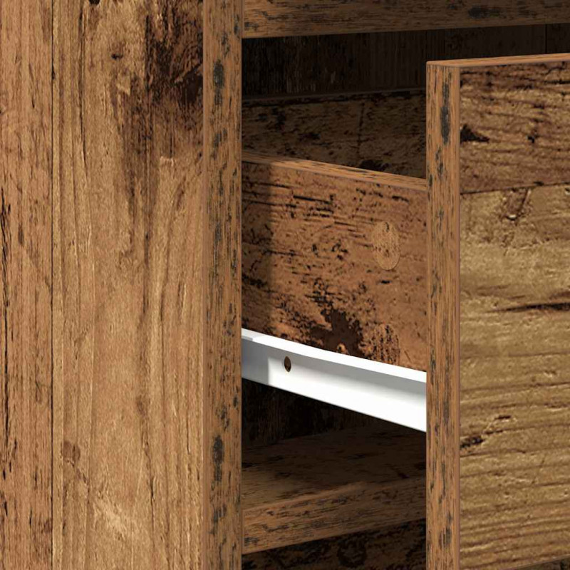Toaletka z szufladą 3 pcs Brązowy Materiał drewnopochodny