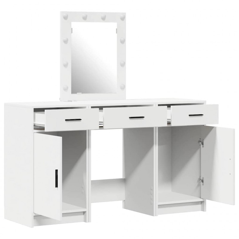 Toaletka Biały 50 x 41 x 135 cm Materiał drewnopochodny
