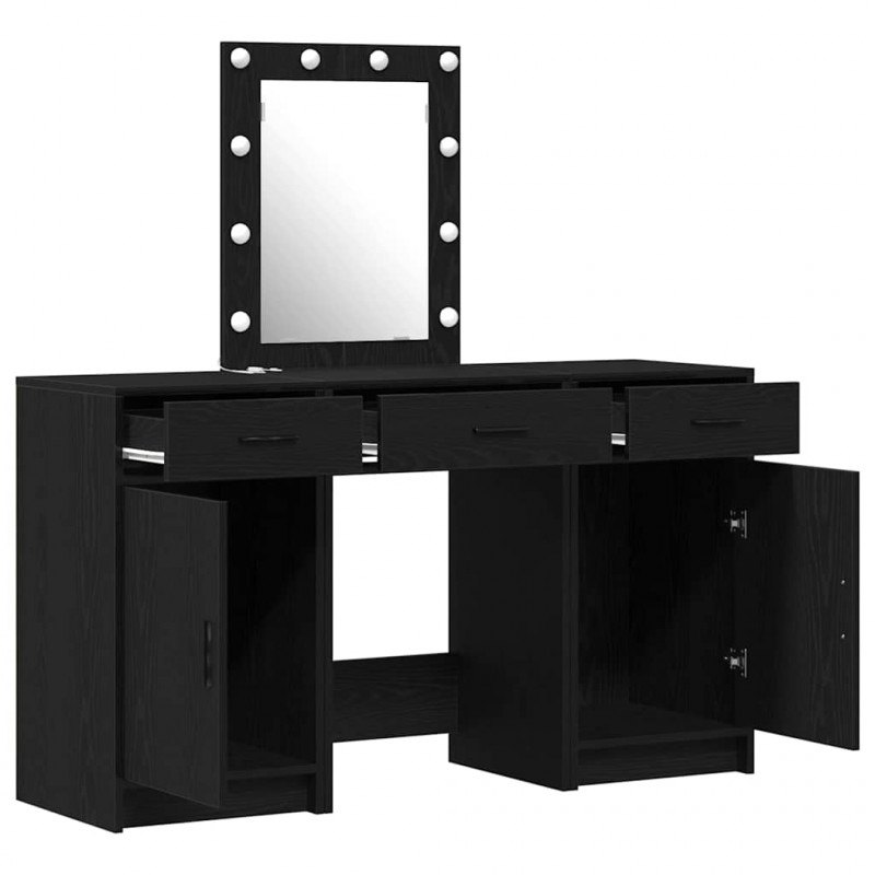 Toaletka Czarny 50 x 41 x 135 cm Materiał drewnopochodny