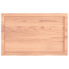Półka, brązowa, 80x50x(2-6) cm, lakierowane lite drewno dębowe