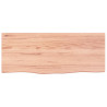 Półka, brązowa, 100x40x(2-6) cm, lakierowane lite drewno dębowe