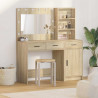 Toaletka z szufladą 2 pcs Brązowy Materiał drewnopochodny