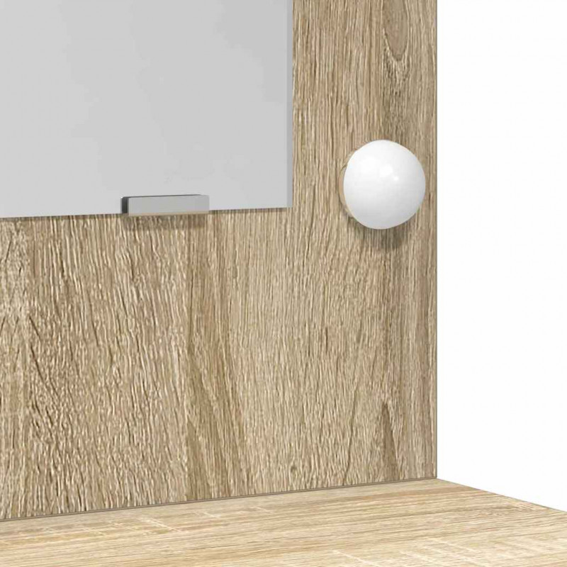Toaletka z szufladą 2 pcs Brązowy Materiał drewnopochodny