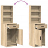 Toaletka z szufladą 2 pcs Brązowy Materiał drewnopochodny