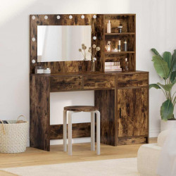 Toaletka z szufladą 2 pcs Brązowy Materiał drewnopochodny