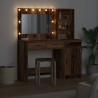 Toaletka z szufladą 2 pcs Brązowy Materiał drewnopochodny