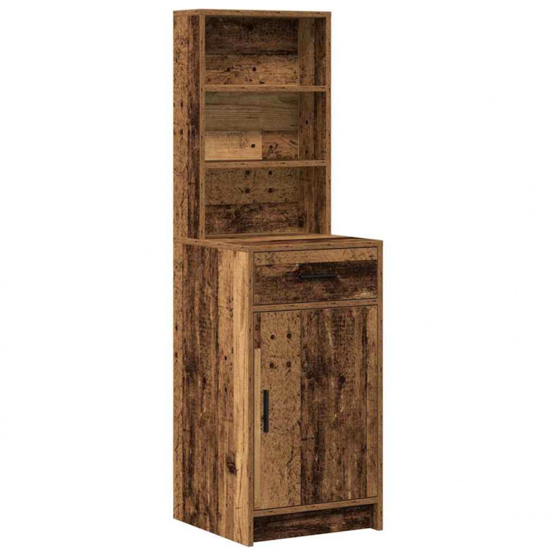 Toaletka z szufladą 2 pcs Brązowy Materiał drewnopochodny