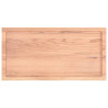 Półka, brązowa, 100x50x(2-4) cm, lakierowane lite drewno dębowe
