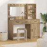 Toaletka z szufladą 2 pcs Brązowy Materiał drewnopochodny