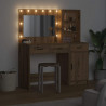 Toaletka z szufladą 2 pcs Brązowy Materiał drewnopochodny