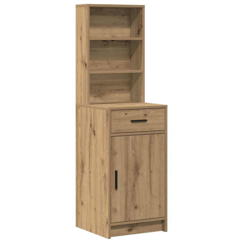 Toaletka z szufladą 2 pcs Brązowy Materiał drewnopochodny