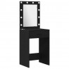Zestaw toaletowy z LED 2 pcs Czarny Dąb Materiał drewnopochodny