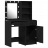 Zestaw toaletowy z LED 2 pcs Czarny Dąb Materiał drewnopochodny