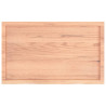 Półka, brązowa, 100x60x(2-6) cm, lakierowane lite drewno dębowe
