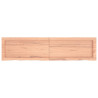 Półka, brązowa, 120x30x(2-6) cm, lakierowane lite drewno dębowe