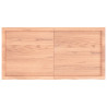 Półka, brązowa, 120x60x(2-4) cm, lakierowane lite drewno dębowe
