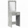 Zestaw toaletowy z LED z szufladą z półką 3 pcs Betonowy szary