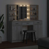 Zestaw toaletowy z LED z szufladą z półką 3 pcs Szary Sonoma