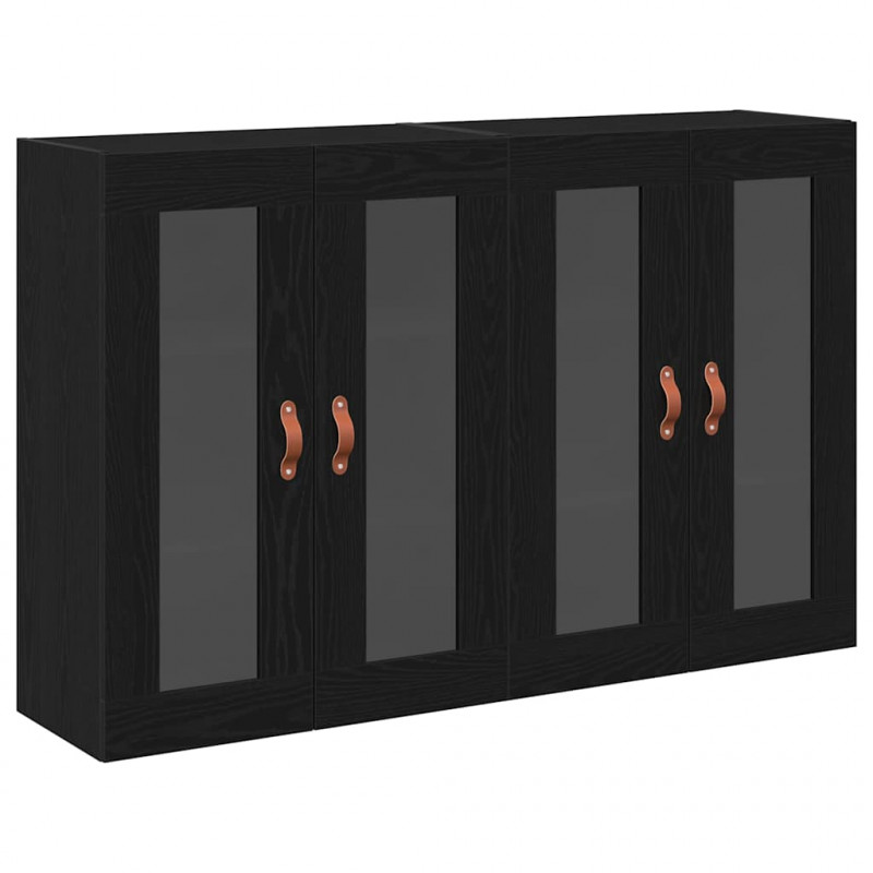 Szafki ścienne 2 pcs Czarny Dąb 69,5 x 34 x 90 cm
