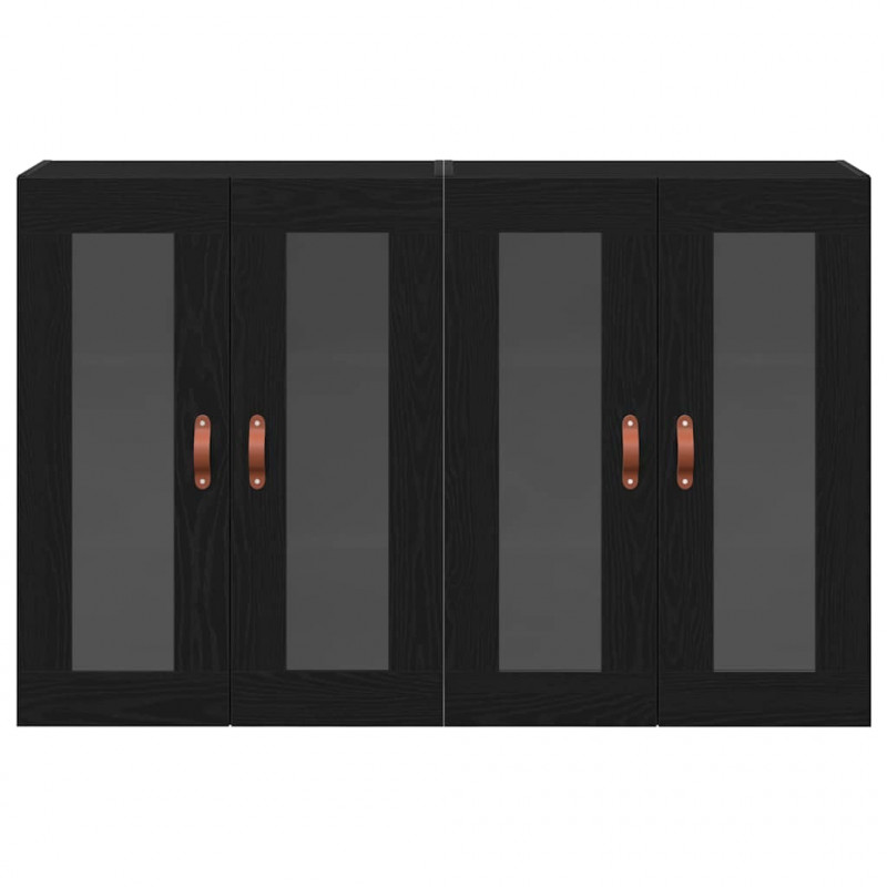 Szafki ścienne 2 pcs Czarny Dąb 69,5 x 34 x 90 cm