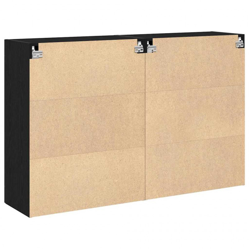 Szafki ścienne 2 pcs Czarny Dąb 69,5 x 34 x 90 cm