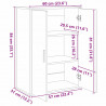 Bufet 2 pcs Dąb rzemieślniczy 60 x 31 x 84 cm