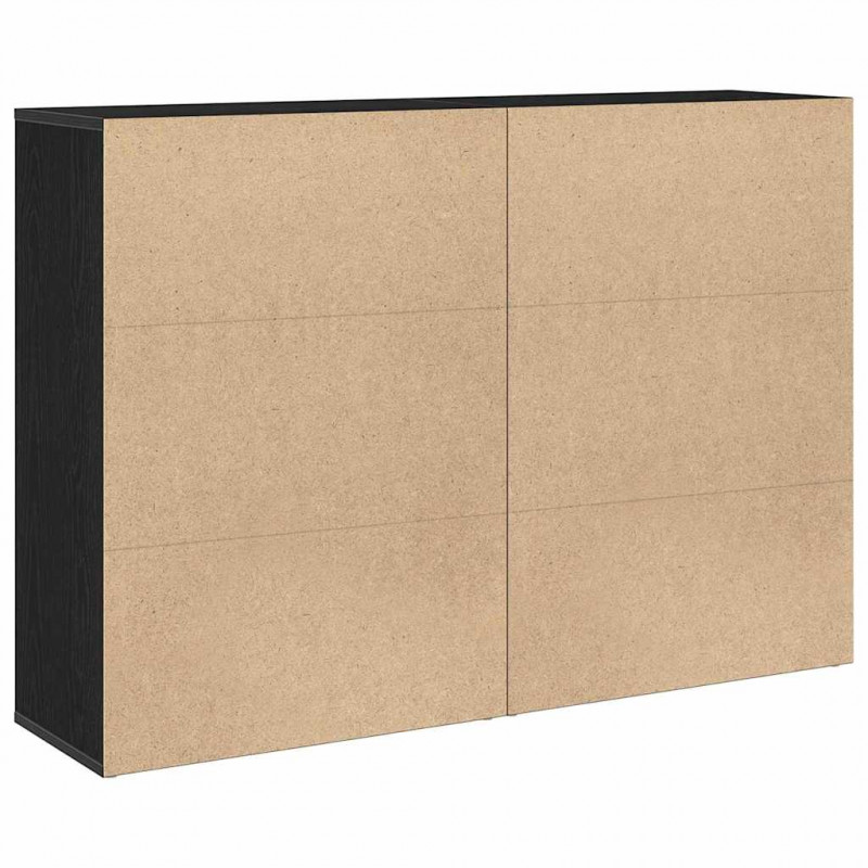 Bufet 2 pcs Czarny Dąb 60 x 31 x 84 cm Materiał drewnopochodny