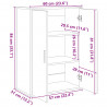 Bufet 2 pcs Czarny Dąb 60 x 31 x 84 cm Materiał drewnopochodny