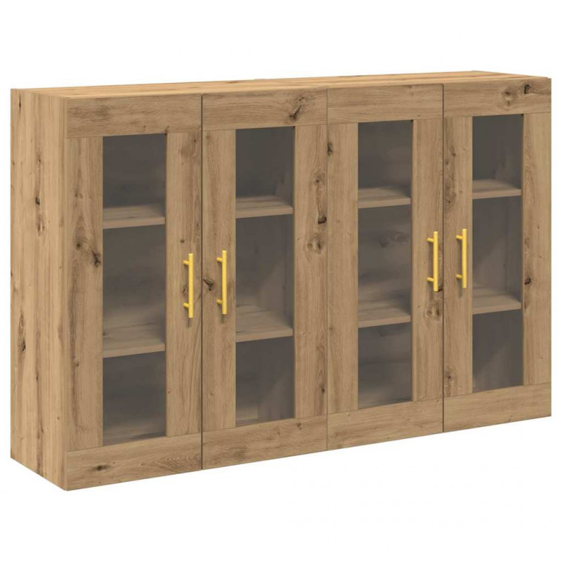 Szafki ścienne 2 pcs Dąb rzemieślniczy 69,5 x 34 x 90 cm