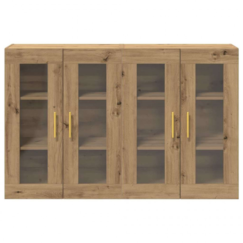 Szafki ścienne 2 pcs Dąb rzemieślniczy 69,5 x 34 x 90 cm