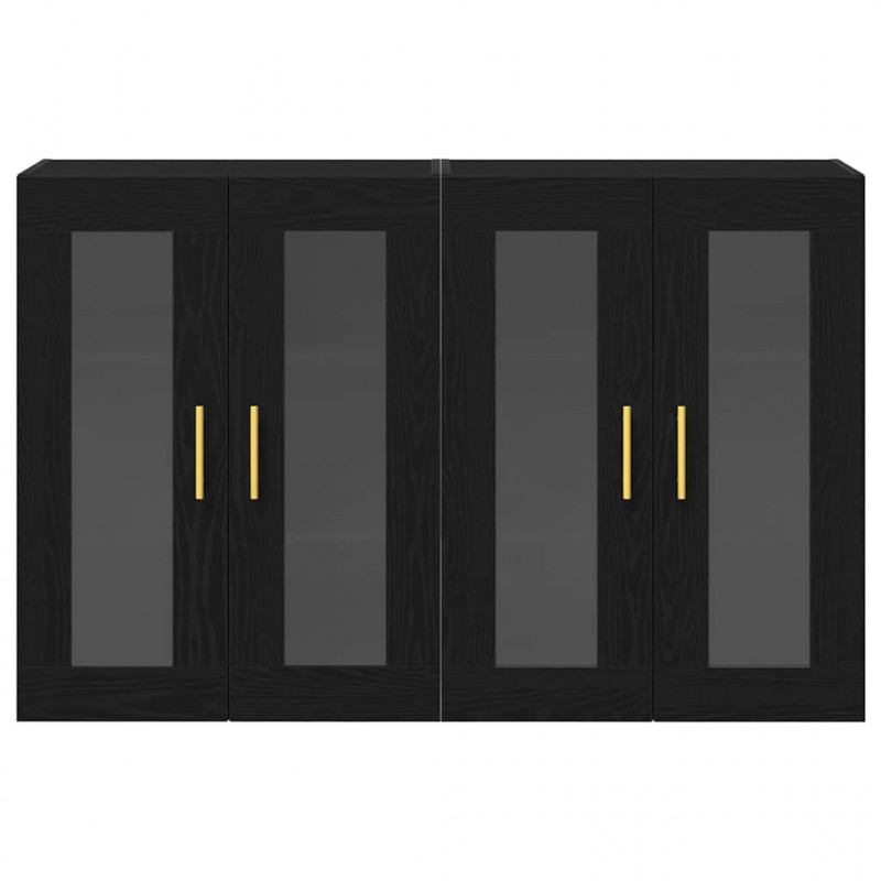 Szafki ścienne 2 pcs Czarny Dąb 69,5 x 34 x 90 cm