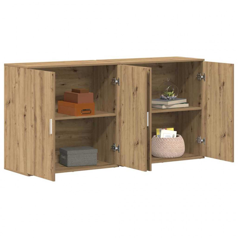 Bufet 2 pcs Dąb rzemieślniczy 79 x 38 x 80 cm