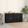 Bufet 2 pcs Czarny Dąb 79 x 38 x 80 cm Materiał drewnopochodny