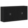 Bufet 2 pcs Czarny Dąb 79 x 38 x 80 cm Materiał drewnopochodny