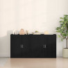 Bufet 2 pcs Czarny Dąb 79 x 38 x 80 cm Materiał drewnopochodny