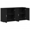 Bufet 2 pcs Czarny Dąb 79 x 38 x 80 cm Materiał drewnopochodny