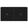Bufet 2 pcs Czarny Dąb 79 x 38 x 80 cm Materiał drewnopochodny