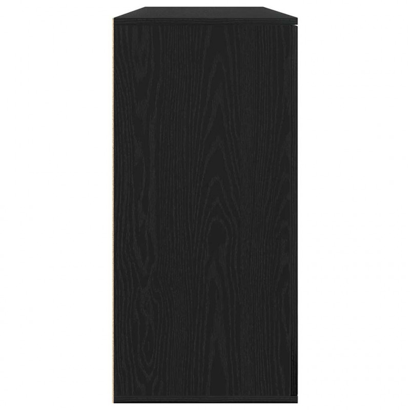 Bufet 2 pcs Czarny Dąb 79 x 38 x 80 cm Materiał drewnopochodny