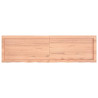Półka, brązowa, 140x40x(2-4) cm, lakierowane lite drewno dębowe