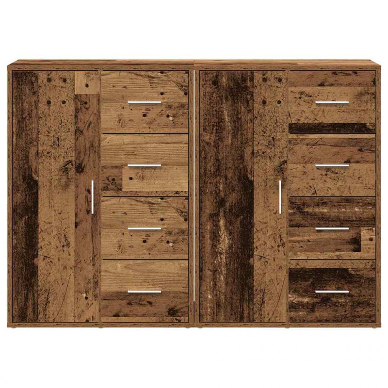 Bufet z szufladą 2 pcs Stare drewno 60 x 31 x 84 cm