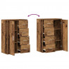 Bufet z szufladą 2 pcs Stare drewno 60 x 31 x 84 cm