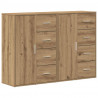 Bufet z szufladą 2 pcs Dąb rzemieślniczy 60 x 31 x 84 cm