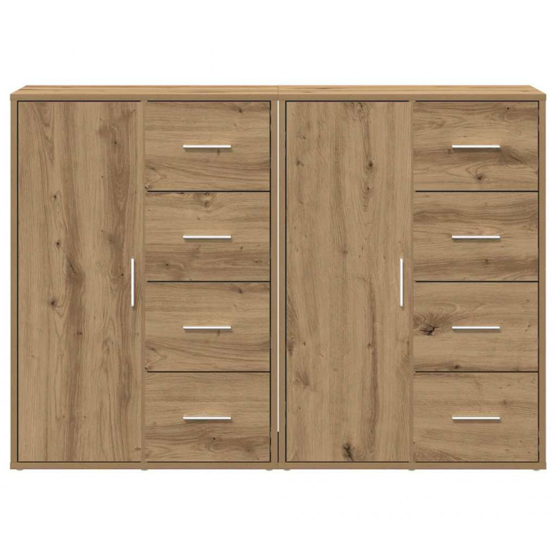 Bufet z szufladą 2 pcs Dąb rzemieślniczy 60 x 31 x 84 cm
