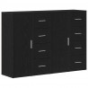 Bufet 2 pcs Czarny Dąb 60 x 31 x 84 cm Materiał drewnopochodny